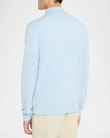 Polo Ralph Lauren Men's Striped Wool-Blend Polo Sweater | Thumbnail 3
