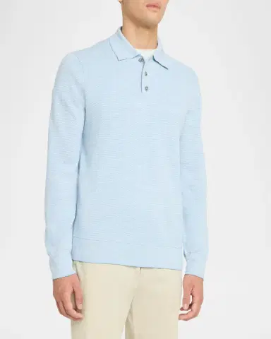 Polo Ralph Lauren Men's Striped Wool-Blend Polo Sweater | Thumbnail 4
