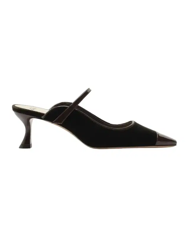 Alexandre Birman 60mm Tita Wave Velvet Mule Pumps