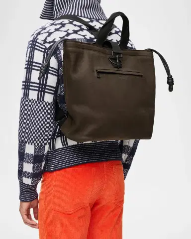 Loewe Men's Squad Nubuck & Leather Backpack | Thumbnail 2
