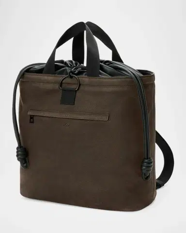 Loewe Men's Squad Nubuck & Leather Backpack | Thumbnail 3