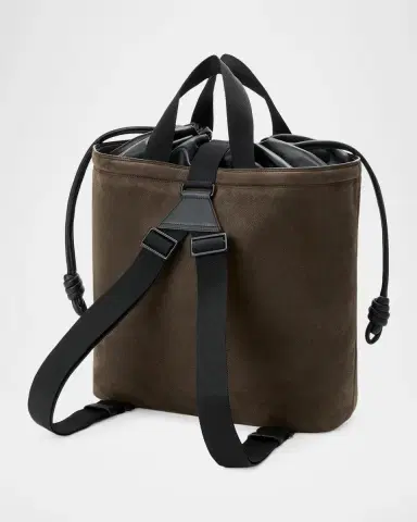 Loewe Men's Squad Nubuck & Leather Backpack | Thumbnail 7