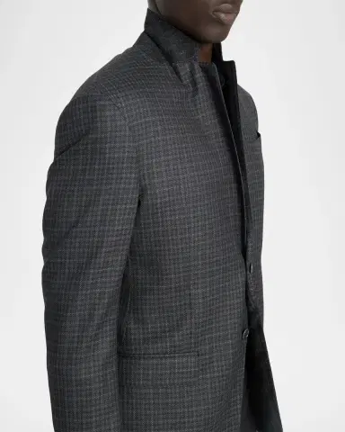 Emporio Armani Blur Box Checked Wool Sport Coat | Thumbnail 7
