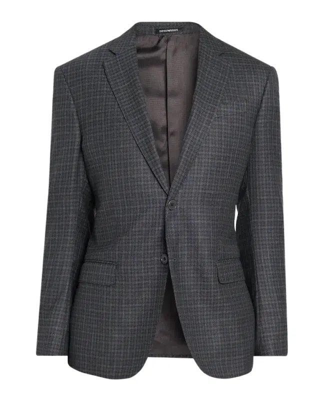 Emporio Armani Blur Box Checked Wool Sport Coat