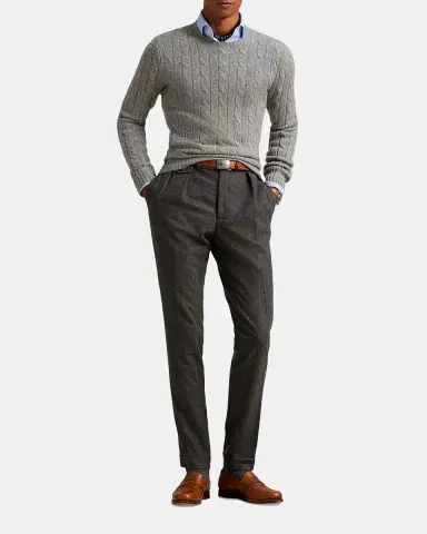 Polo Ralph Lauren Men's The Iconic Cable-Knit Cashmere Sweater | Thumbnail 2
