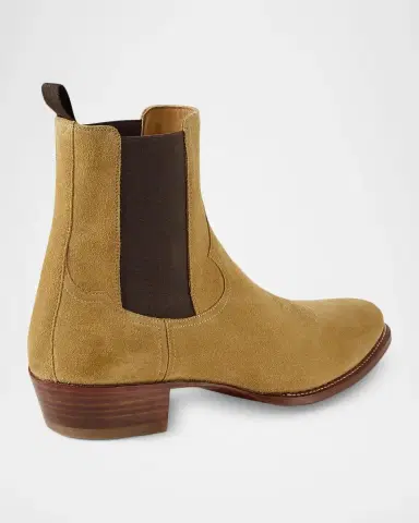 Ralph Lauren Men's Calf-Suede Chelsea Western Boots | Thumbnail 3 Ralph Lauren Men's Calf-Suede Chelsea Western Boots | Thumbnail 3