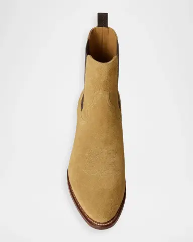 Ralph Lauren Men's Calf-Suede Chelsea Western Boots | Thumbnail 5 Ralph Lauren Men's Calf-Suede Chelsea Western Boots | Thumbnail 5