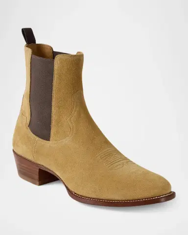 Ralph Lauren Men's Calf-Suede Chelsea Western Boots | Thumbnail 6 Ralph Lauren Men's Calf-Suede Chelsea Western Boots | Thumbnail 6