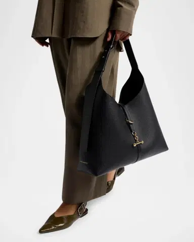 Strathberry Kite Toggle Fine Grain Leather Hobo Bag | Thumbnail 4 Strathberry Kite Toggle Fine Grain Leather Hobo Bag | Thumbnail 4