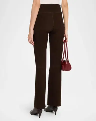 Kobi Halperin Madi Straight-Leg Suede Pants | Thumbnail 3