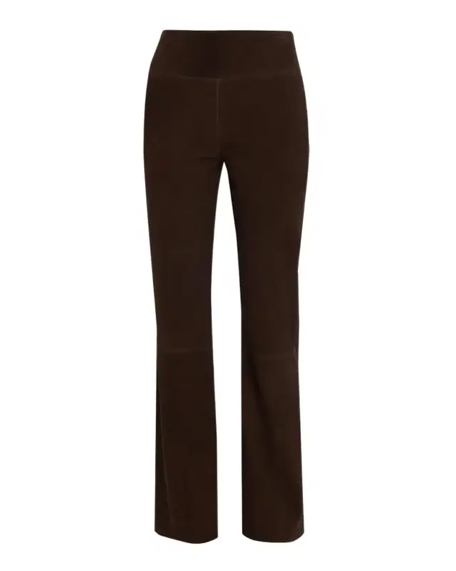 Kobi Halperin Madi Straight-Leg Suede Pants