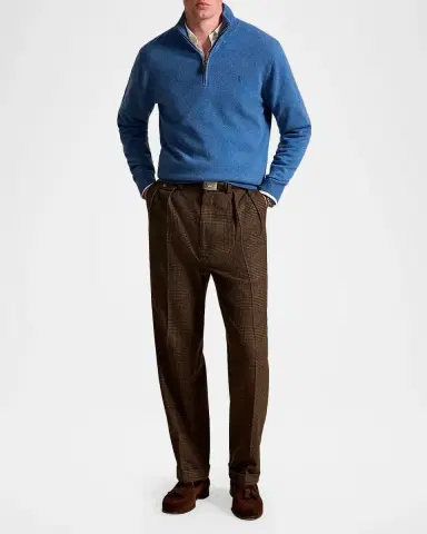Polo Ralph Lauren Men's Logo Wool Quarter-Zip Sweater | Thumbnail 2