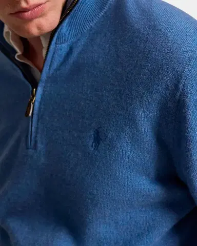 Polo Ralph Lauren Men's Logo Wool Quarter-Zip Sweater | Thumbnail 5