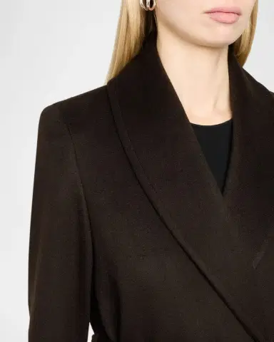 Sofia Cashmere Cashmere Belted Wrap Coat with Pick-Stitched Detail | Thumbnail 5 Sofia Cashmere Cashmere Belted Wrap Coat with Pick-Stitched Detail | Thumbnail 5