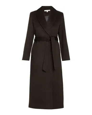Sofia Cashmere Cashmere Belted Wrap Coat with Pick-Stitched Detail | Thumbnail 1 Sofia Cashmere Cashmere Belted Wrap Coat with Pick-Stitched Detail | Thumbnail 1