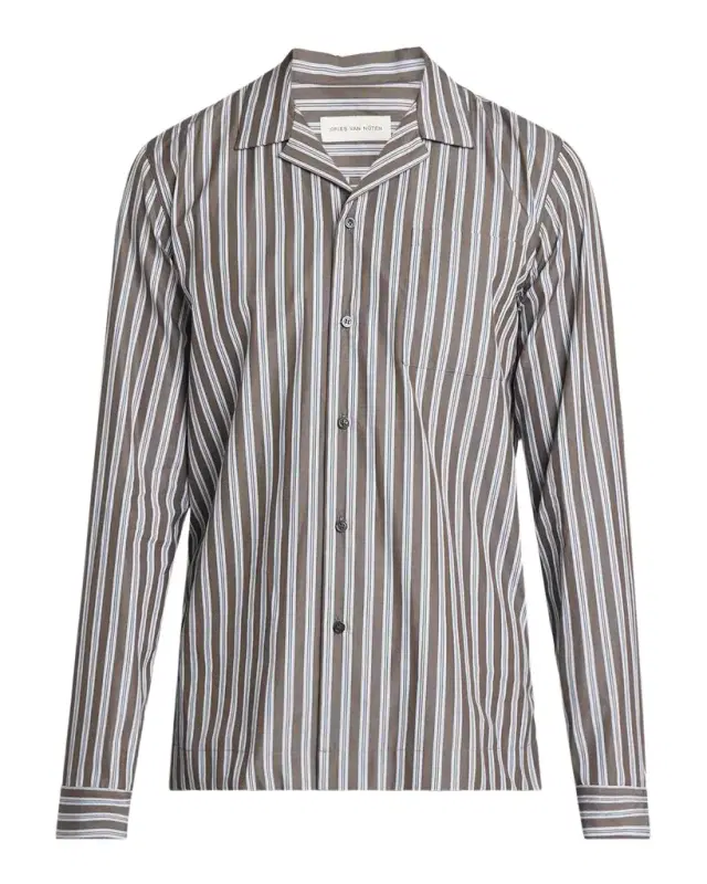 Dries Van Noten Carlty Striped Cotton Shirt