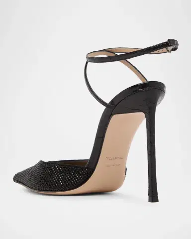 Tom Ford Selen 105MM Embellished Leather Pumps | Thumbnail 2