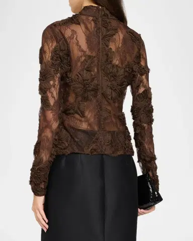 Aknvas Freja Floral Lace High-Neck Top | Thumbnail 3 Aknvas Freja Floral Lace High-Neck Top | Thumbnail 3