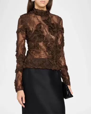Aknvas Freja Floral Lace High-Neck Top | Thumbnail 4 Aknvas Freja Floral Lace High-Neck Top | Thumbnail 4