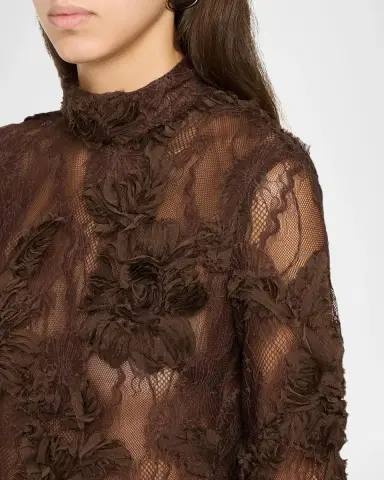 Aknvas Freja Floral Lace High-Neck Top | Thumbnail 5 Aknvas Freja Floral Lace High-Neck Top | Thumbnail 5