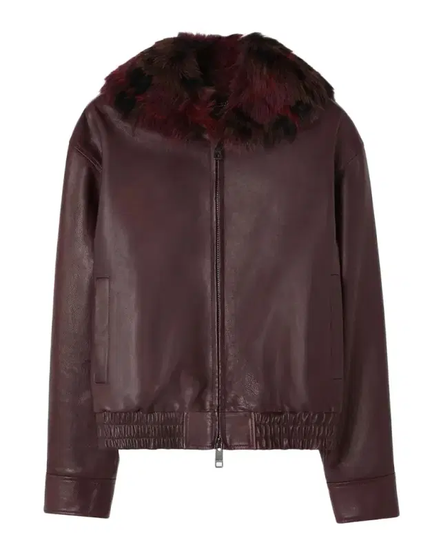 Burberry Men's Latchford Shearling-Collar Leather Jacket