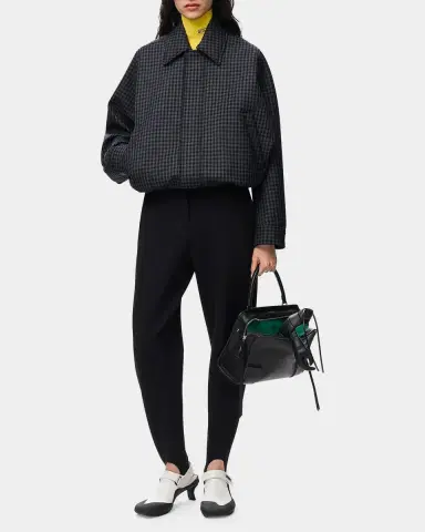 Loewe Check Wool-Blend Drawstring Balloon Jacket | Thumbnail 2