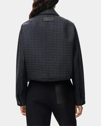 Loewe Check Wool-Blend Drawstring Balloon Jacket | Thumbnail 3