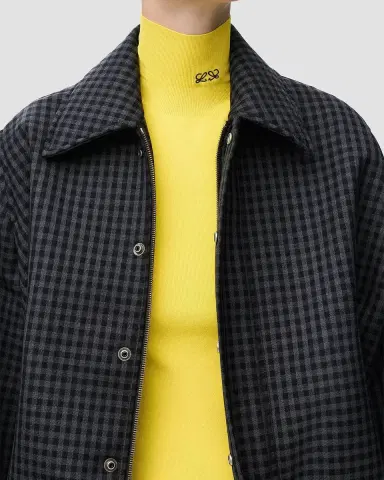 Loewe Check Wool-Blend Drawstring Balloon Jacket | Thumbnail 5