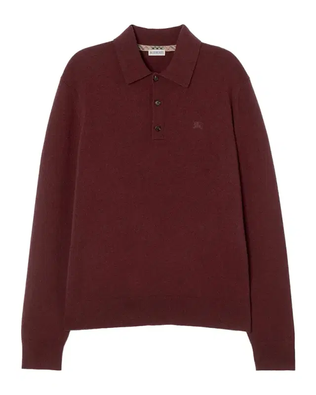 Burberry Logo Cashmere-Blend Long-Sleeve Polo Shirt