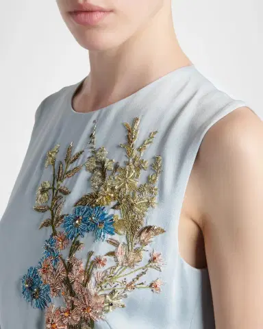 Alexander McQueen Sleeveless Lace-Inset Beaded Maxi Dress | Thumbnail 5