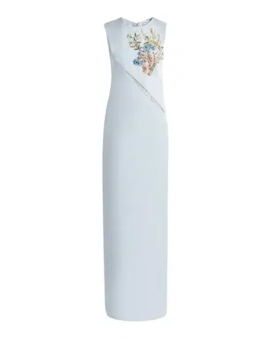 Alexander McQueen Sleeveless Lace-Inset Beaded Maxi Dress | Thumbnail 1