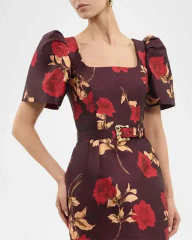 Rebecca Vallance Melora Belted Floral-Print Twill Midi Dress | Thumbnail 5 Rebecca Vallance Melora Belted Floral-Print Twill Midi Dress | Thumbnail 5