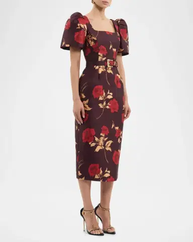 Rebecca Vallance Melora Belted Floral-Print Twill Midi Dress | Thumbnail 6 Rebecca Vallance Melora Belted Floral-Print Twill Midi Dress | Thumbnail 6