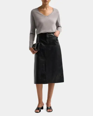 Kobi Halperin Vinny V-Neck Shimmer Knit Sweater | Thumbnail 2