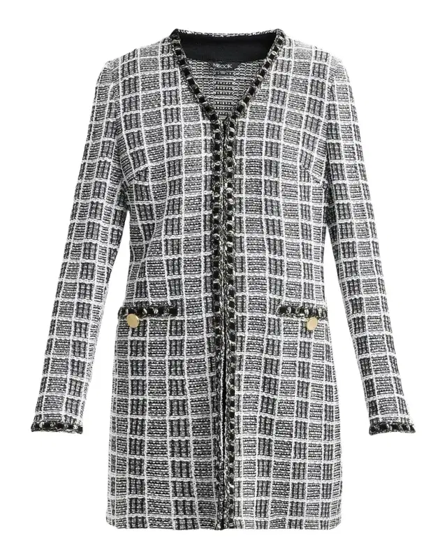 Misook Grid-Check Jacket