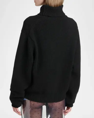 Tom Ford Wool-Cashmere-Mohair Chunky Knit Turtleneck Sweater | Thumbnail 3