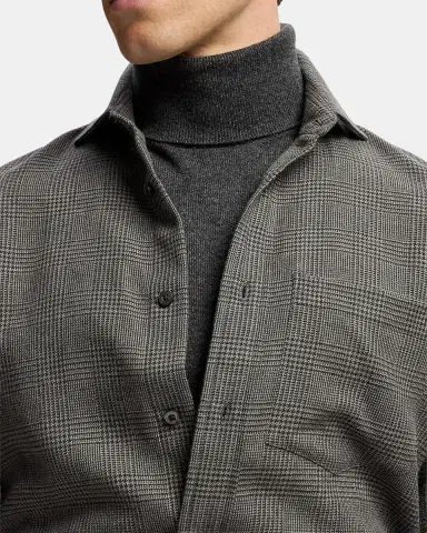 Ralph Lauren Purple Label Men's Glen Check Flannel Button-Down Shirt | Thumbnail 5