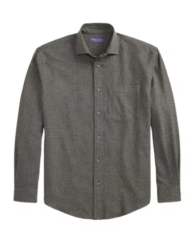 Ralph Lauren Purple Label Men's Glen Check Flannel Button-Down Shirt | Thumbnail 1