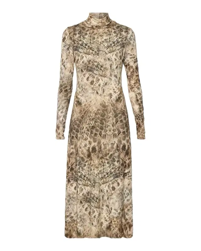 Ramy Brook Valerie Python Print Midi Dress