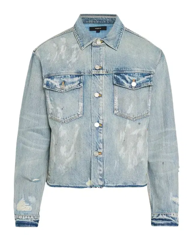 PURPLE Distressed Denim Jacket