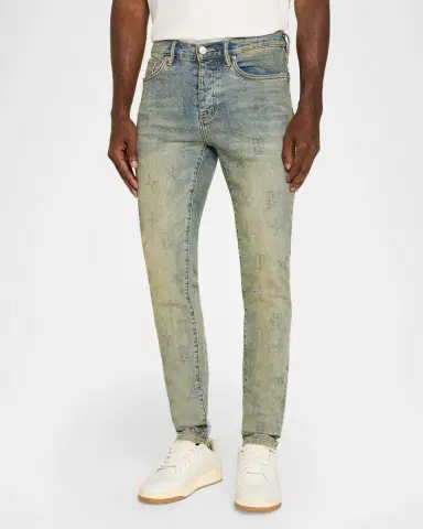 PURPLE Gothic Wire Monogram Skinny Jeans | Thumbnail 4 PURPLE Gothic Wire Monogram Skinny Jeans | Thumbnail 4
