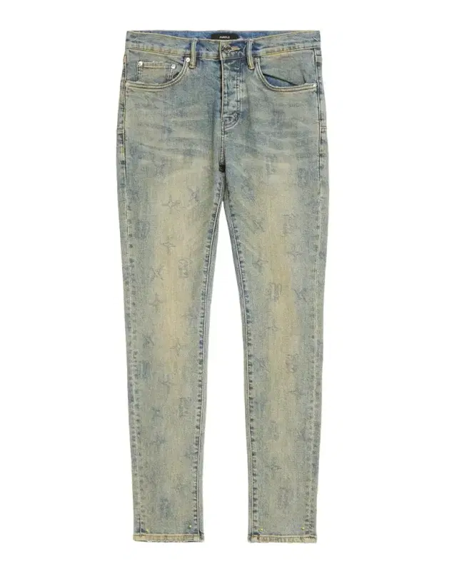 PURPLE Gothic Wire Monogram Skinny Jeans