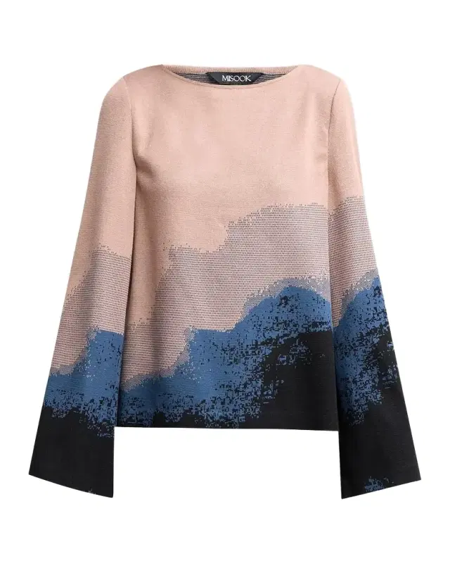 Misook Abstract Boatneck Tunic