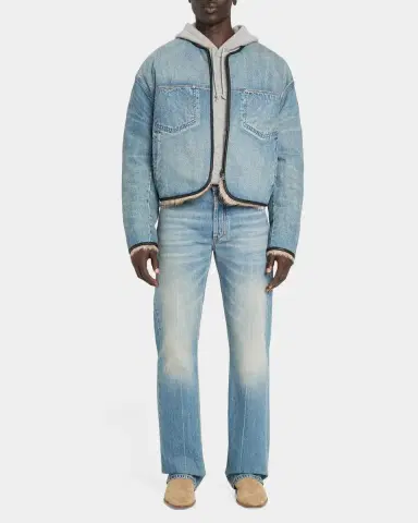 PURPLE Reversible Faux Fur & Denim Jacket | Thumbnail 2 PURPLE Reversible Faux Fur & Denim Jacket | Thumbnail 2
