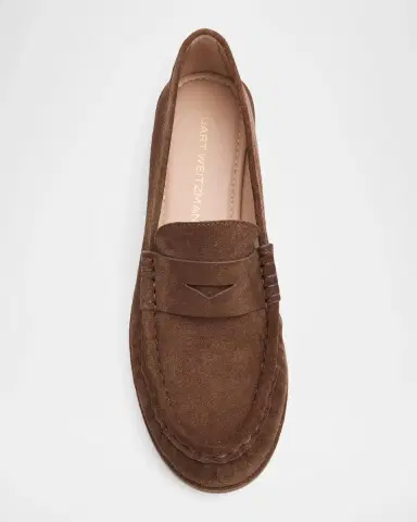Stuart Weitzman Spencer Suede Penny Loafers | Thumbnail 5
