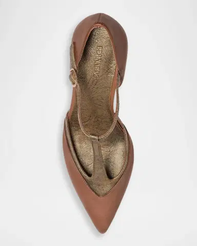 Bernardo 70mm Gianna Leather T-Strap Pumps | Thumbnail 3