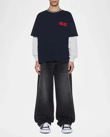 Ksubi Men's Layered Cotton Long Sleeve T-Shirt | Thumbnail 2 Ksubi Men's Layered Cotton Long Sleeve T-Shirt | Thumbnail 2