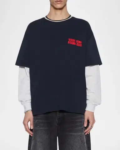 Ksubi Men's Layered Cotton Long Sleeve T-Shirt | Thumbnail 4 Ksubi Men's Layered Cotton Long Sleeve T-Shirt | Thumbnail 4