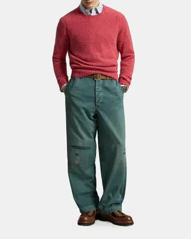 Polo Ralph Lauren Men's Elbow-Patch Wool-Cashmere Crewneck Sweater | Thumbnail 2