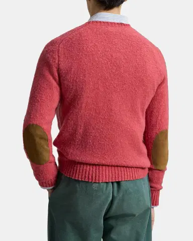 Polo Ralph Lauren Men's Elbow-Patch Wool-Cashmere Crewneck Sweater | Thumbnail 3